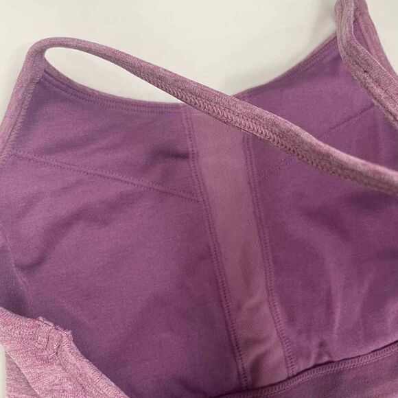 Stori. Pink Purple Longline‎ Sports Bra Cropped Tank Top Size 4 - Picture 3 of 6